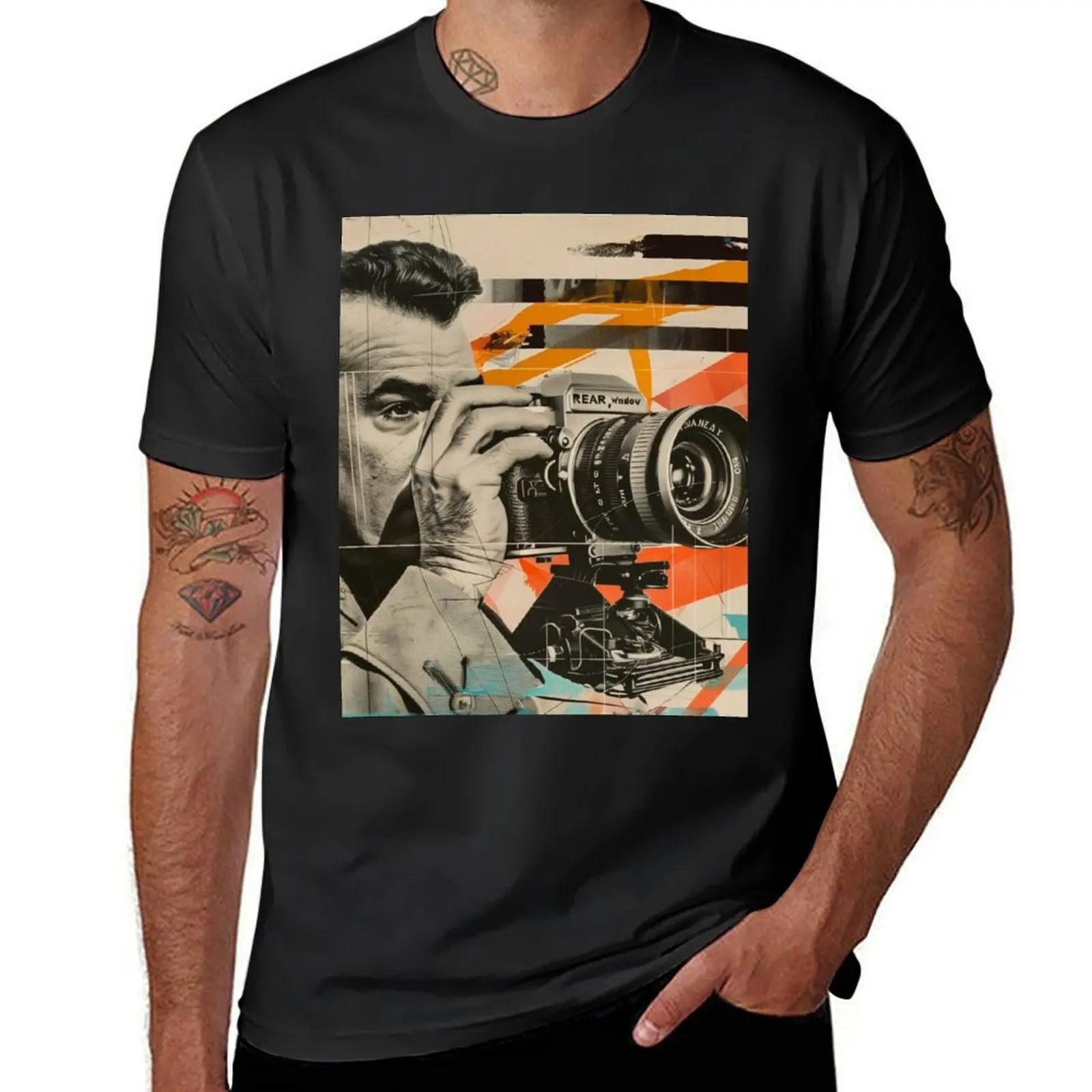 

Retro Rear Window Hitchcock Inspired Retro Pop Art T-Shirt plus sizes kawaii clothes men graphic t shirts