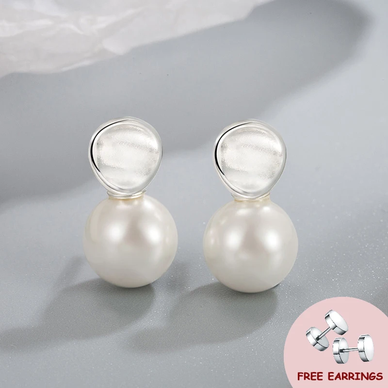 

Trendy Pearl Earrings for Women 925 Silver Jewelry Accessories Wedding Engagement Promise Party Gift Drop Earring Wholesale