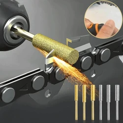 Afilador de motosierra cilíndrico, cabezal de molienda para amoladora de mano, 4/4, 8/5,5mm, 3 uds.
