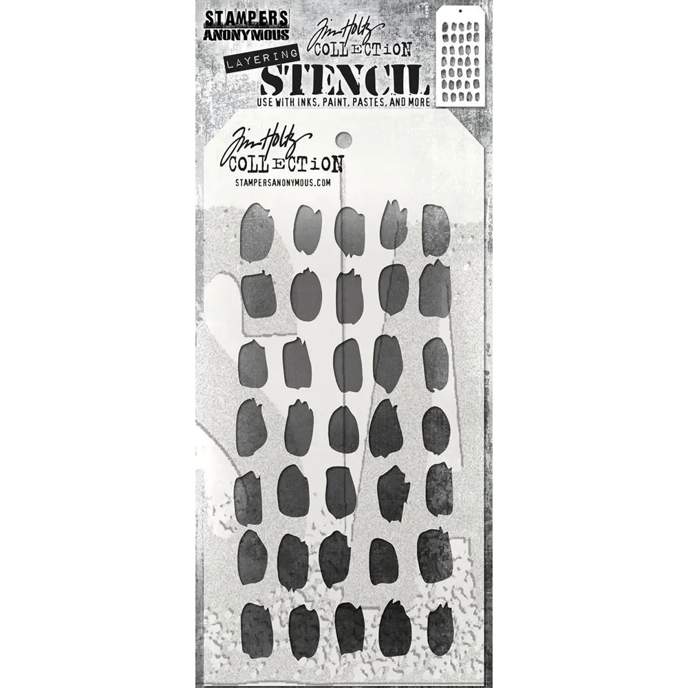 2023 April Neue Retro Graffiti Pinsel Mark Hintergrund Label Kunststoff Schablone Für Die Herstellung Von Festival Grußkarte Scrapbooking Keine Stirbt