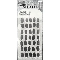 2023 April New Retro Graffiti Brush Mark Background Label Plastic Stencil For Making Festival Greeting Card Scrapbooking No Dies