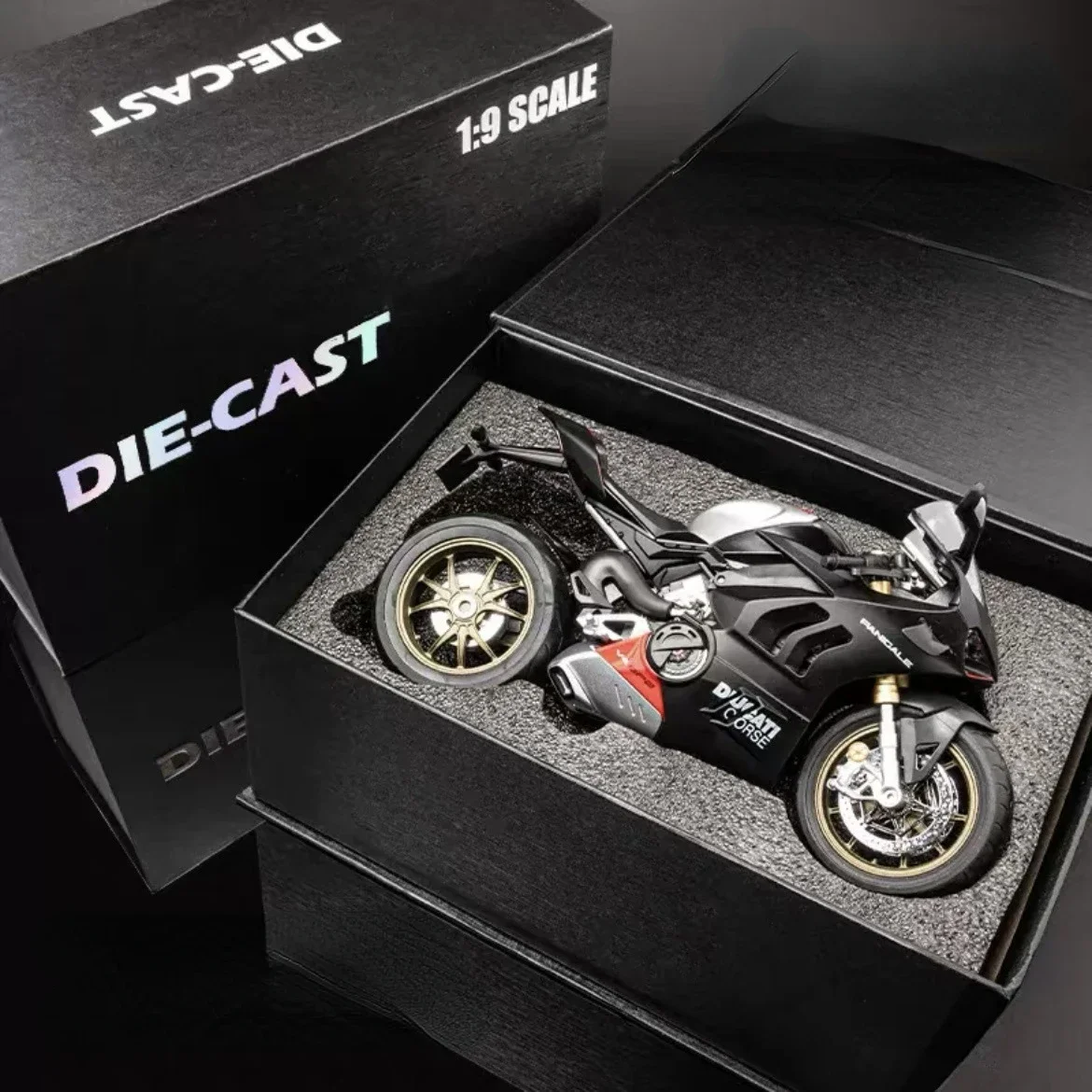 1:9 Ducati V4S Kawasaki H2R H2 BMW S1000RR Large Motorcycle Alloy Model Collection Serie Decoration Gift Box