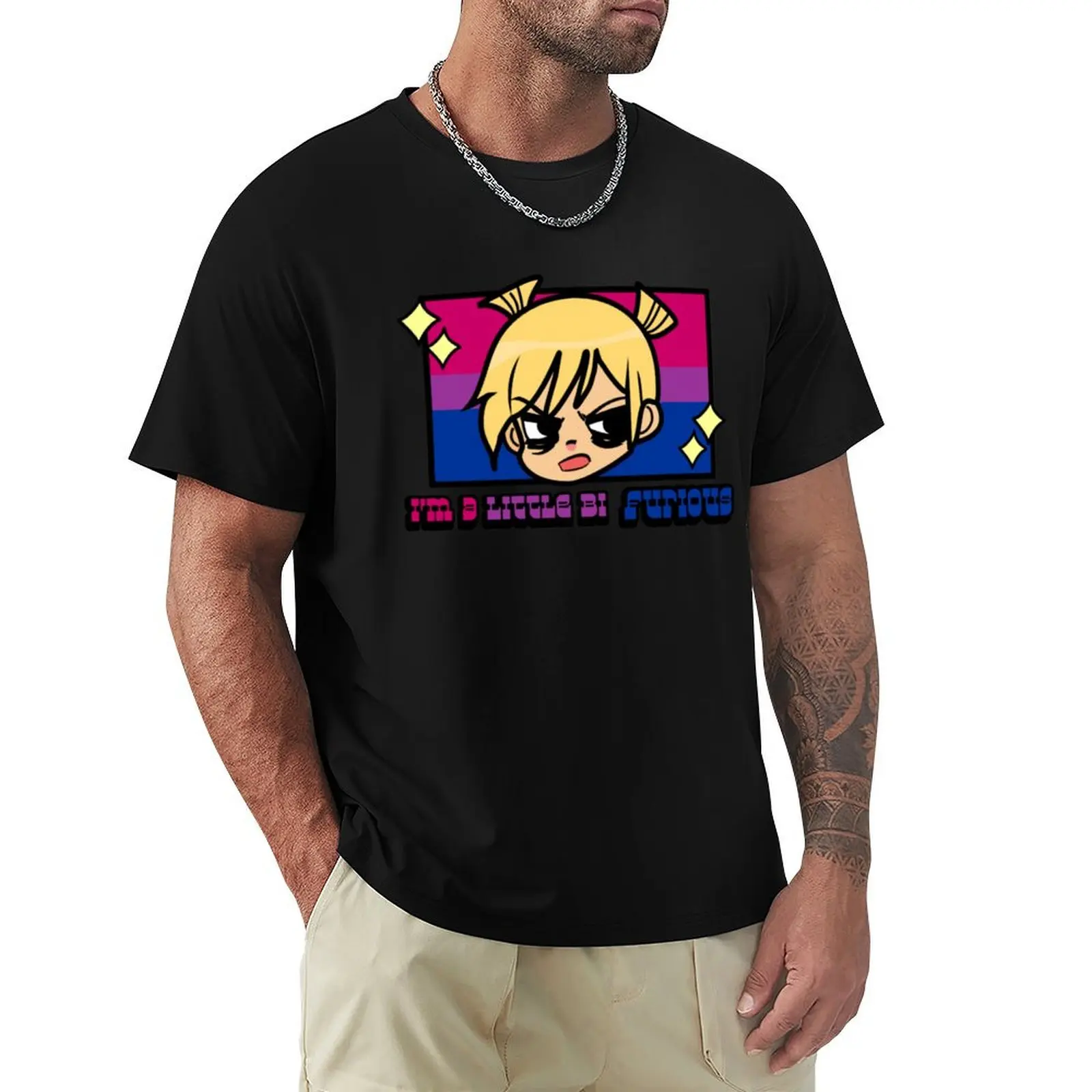 Bi furious T-Shirt Novelty Graphic Tee Shirt