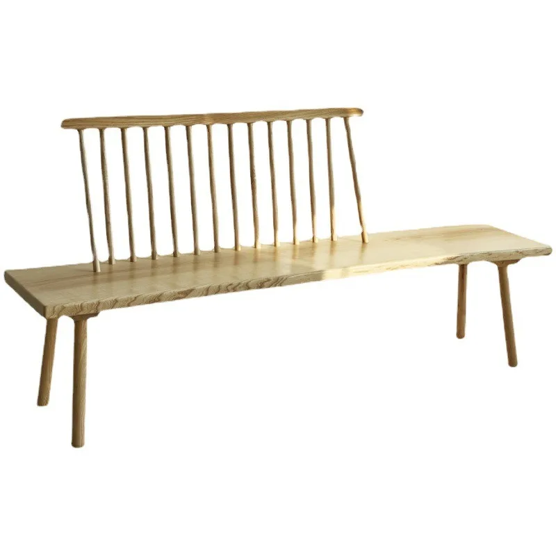 

Windsor chair, nordic bench, ash solid wood chair, B&B log bench, café, restaurant, back chair