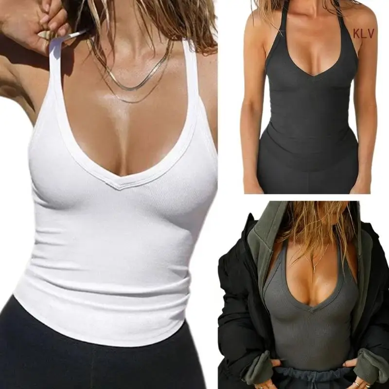 

Women's Slimming Summer Racerback Tops Yoga Gym Sleeveless Shirt Clothes Suitable for Exercise and Workout