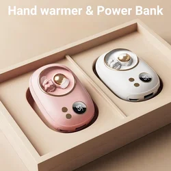 Portable Hand Warmer Power Bank USB Rechargeable Rapid Heating 3 Gear Temperature Adjustable & Display Christmas Gift For Kids