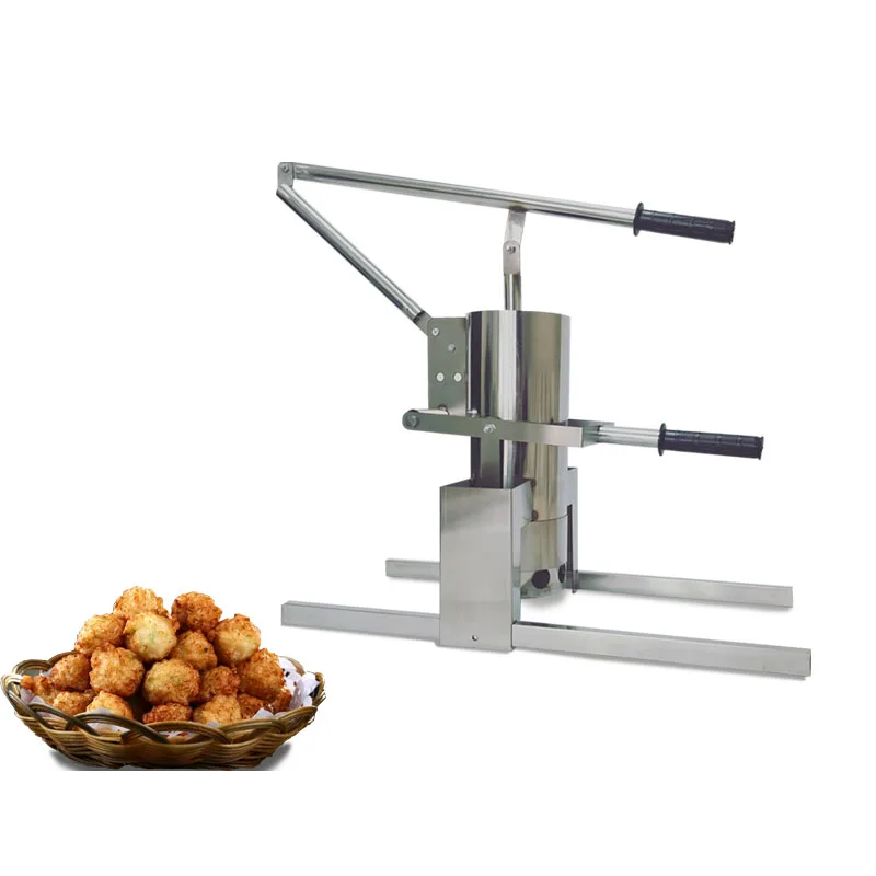 

Customizable 600 Pcs/Min Manual Meatball Frying Machine Steel Fish Ball Maker Former Tool Meat Ball Making Machine Balls Forming