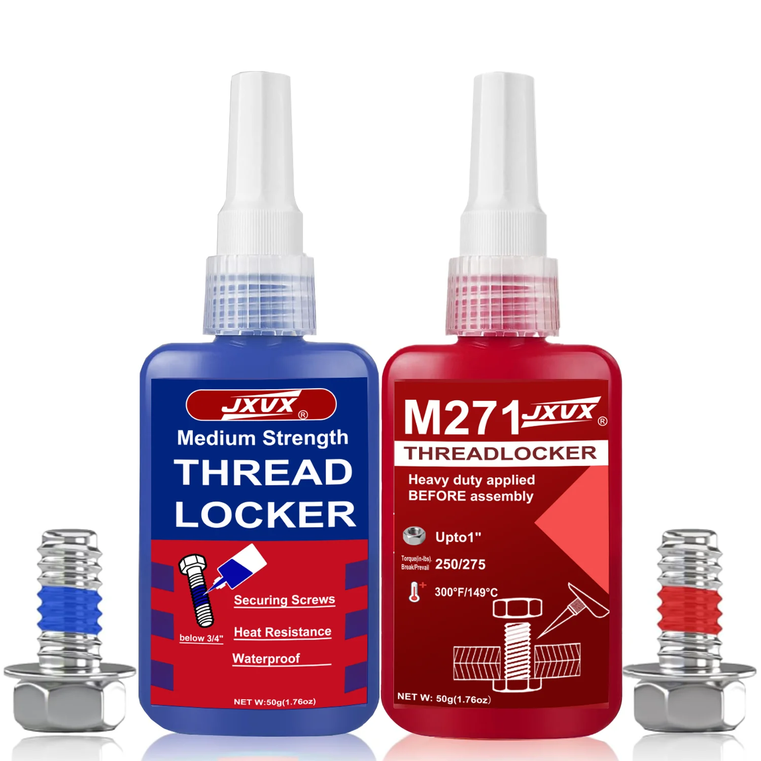 Medium-to-High-Strength Threaded Locks Are Used for Nuts, Bolts, Fasteners, and Metals, Preventing Loosening and Leakage, Availa