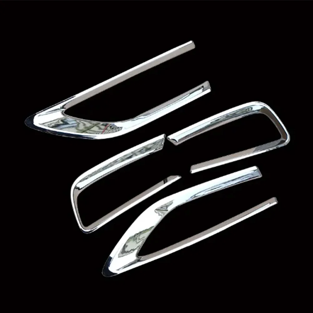 4Pcs Chrome Car Rear Lights Frame Trim for Renault Koleos for Samsung QM6 2016-2021 Back Lamps Cover Sticker Auto Accessories