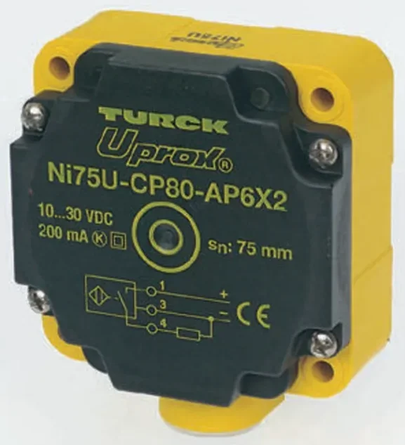 

Индуктивный датчик Turck NI75U-CP80-AP6X2, 2026 г., дальность 75 мм, корпус CP80, PNP NO, 10-30В DC, IP67, Uprox+, цельнометаллический корпус, для обнаружения металла