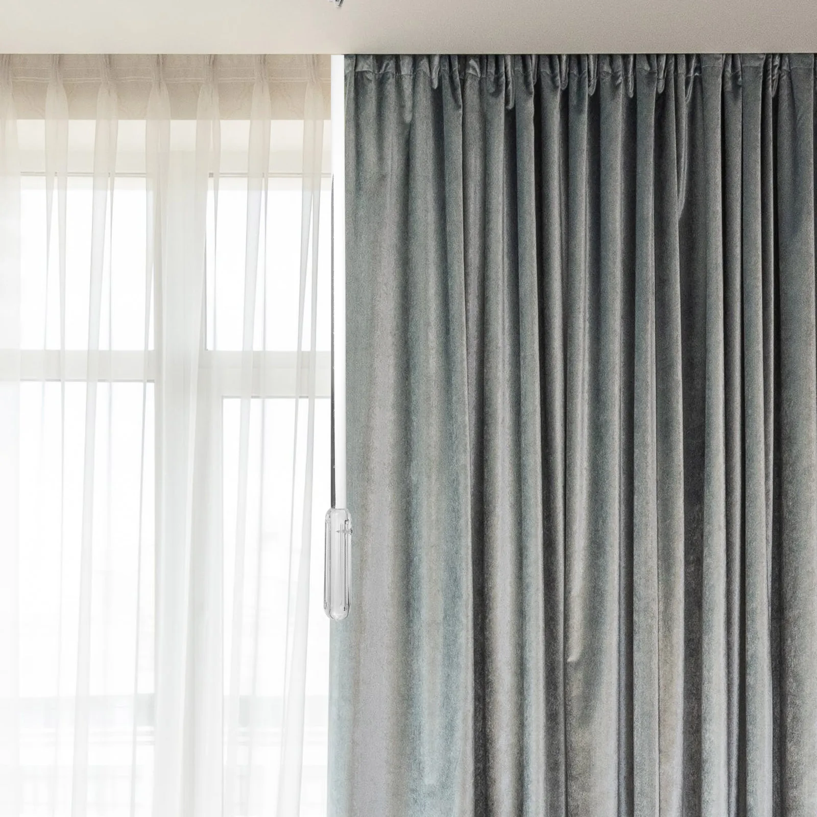 

Curtain Pull Rod Stick For Home Office Easy Operation Repeated Use Modern Design Vertical Blind Wand Replacement Drapery