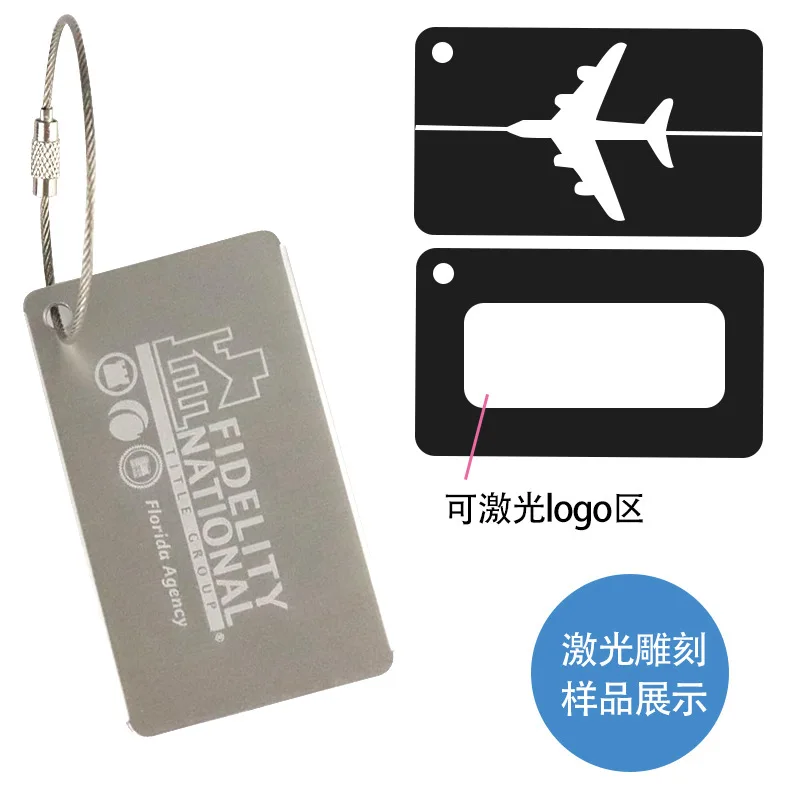 5pcs/set Fashionable metal travel luggage label accessories backpacksTags Suitcase Backpack Address Label Holder Aluminium Alloy