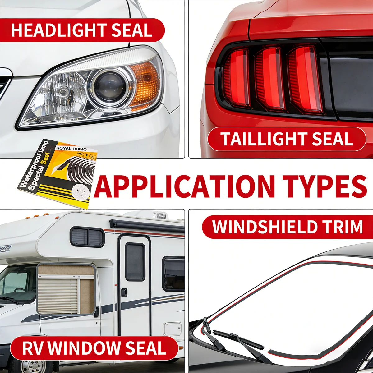 Headlight Sealant Seal Snake Car Headlamp Glue Butyl Rubber Glue Reseal Hid Headlamps Taillight Shield Glue Waterproof Tapes view 4