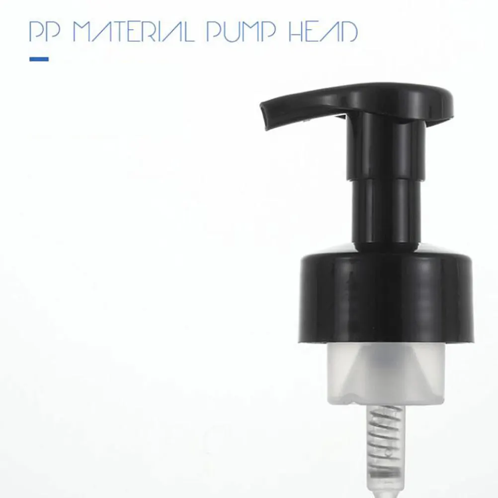 2 قطعة زجاجات رغوية لموزع المضخة 350 مللي قابلة لإعادة الملء شفافة سوداء محمولة لتخزين فقاعات السفر