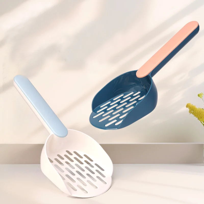 

New Thickened Cat Litter Spatula, Fashionable Dual-color Filtering Cat Litter Litter Bag Dispenser