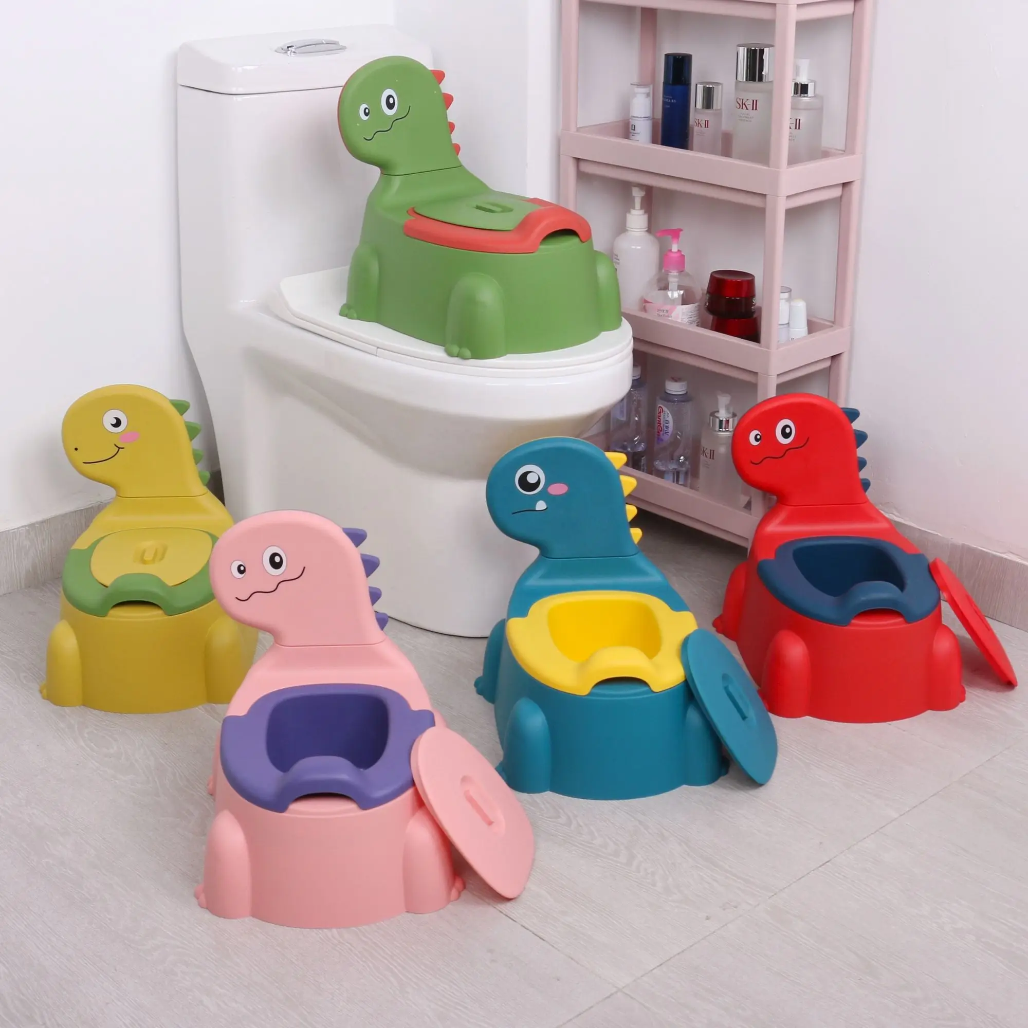 New Baby Potty Toilet Training Seat Cartoon Dinosaur Thickening Children\'s Special Potty Baby Urinals Boys Girls Toilet Supplies