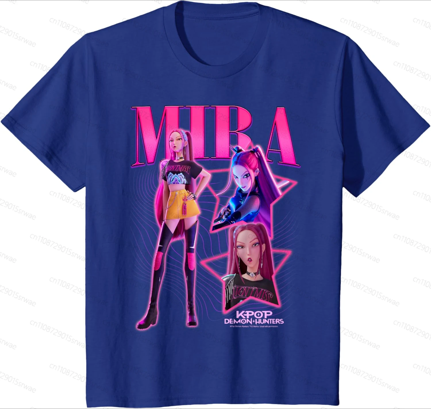 2025 KPop شيطان الصيادين فضفاضة تي شيرتات قصيرة الاكمام بلايز عادية أنيمي رجل وامرأة الاطفال هدايا موضة الهيب هوب تي شيرت #4
