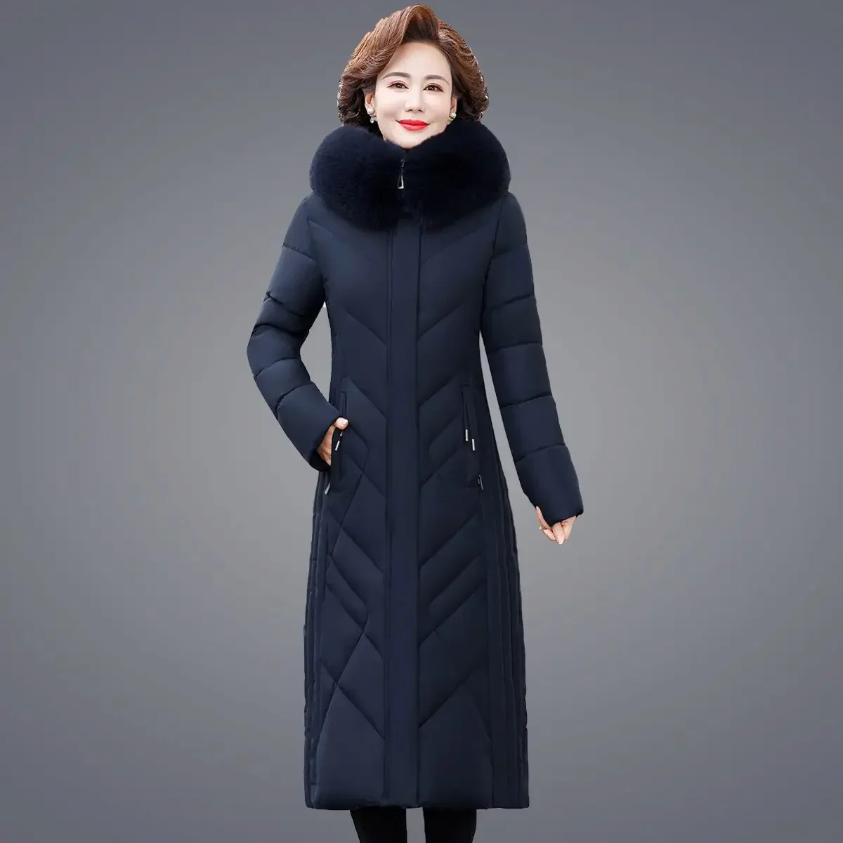 Windriel Winter Snow Outwear Parka Women's Thicken Warm Clothes S-3XL Elderly Down Cotton Coat Mom's High Quality Jackets