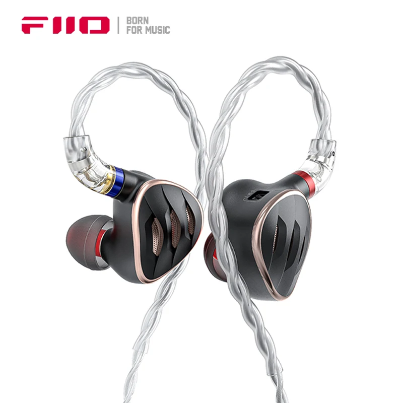 

FiiO FH5S Earphones 2BA+2DD Hybrid Driver Hifi in-ear Earbuds 3 Tuning Switchs with 2.5/3.5/4.4mm Plug MMCX Detachable Cable