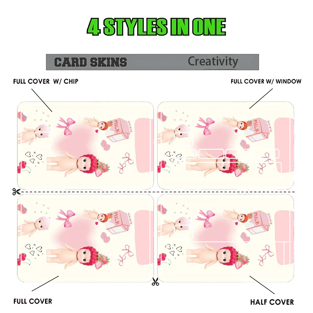 Cute S-Sonny Angel  Stickers Cartoon Decorative Small Waterproof Chip 4PCS Card Sticker New Anti-Scratch