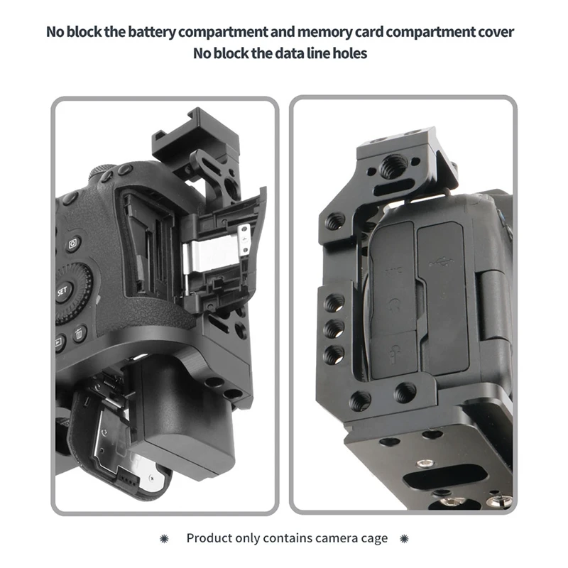 Black Aluminum Alloy Small Rig Camera Cover Video Stabilizer Mount For Eos- R5 R6