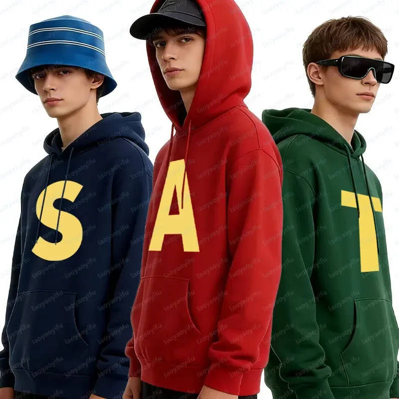 

Alvin and The Chipmunks Anime Hoodies Protagonist A Letters Printing Sweatshirt Fashion Casual Streetwear Man Women Pullovers