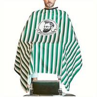 Professional Hairdressing Cape Green Striped Hair Cutting Apron for Men and Women Non-Stick Anti-static Haircut Aprons C0030A