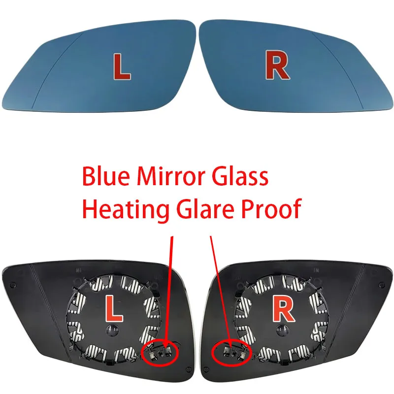 Car Side mirror For BMW Z 4 G29 2019 2020 2021 2022 2023 white lens and blue Heating Glare Proof Mirror Wide Angle Glass