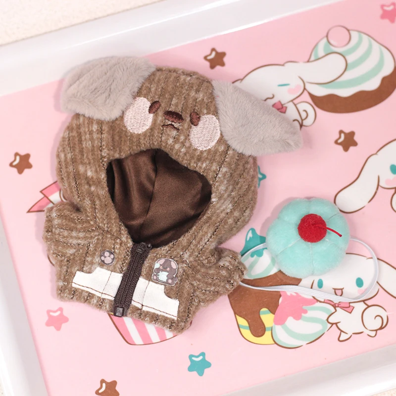 10 cm Plüsch Puppe Kleidung Handgemachte Mode Süße Nette Einfarbig Zipper Komfort Mantel Top Für Plüsch Puppe Zubehör Spielzeug