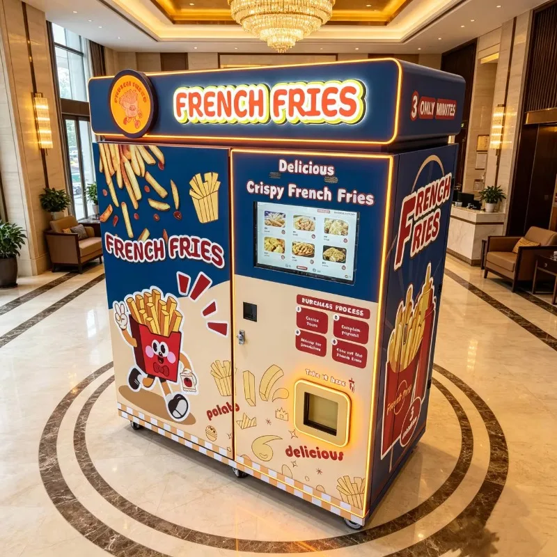 Display window French fries vending machine, paradise French fries vending machine, festival style French fries vending machine