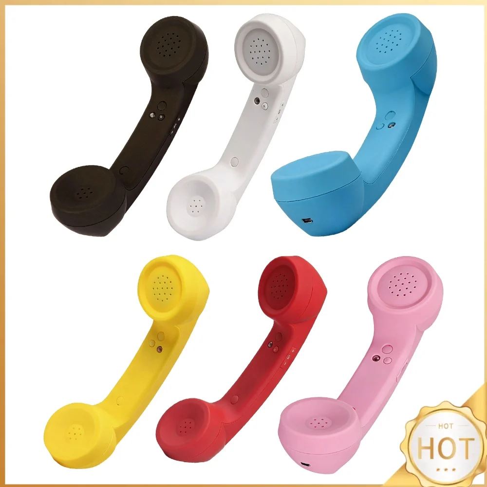 BT Retro Telephone Handset Wireless Retro Phone Handset Vintage Cordless Telephone Handset Compatible with Various Mobile Phones