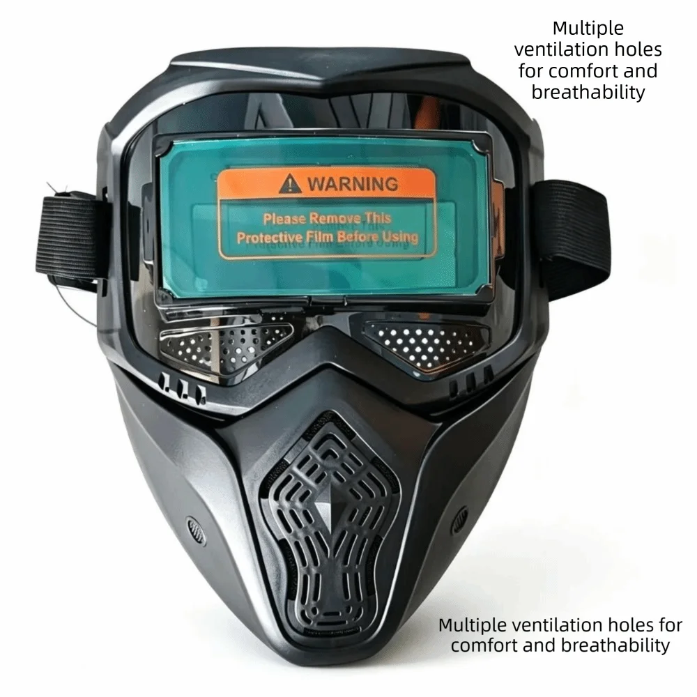 Face Protector Auto Darkening Welding Helmet Detachable Impact Resistant Welder Mask Head-mounted Antiglare Welding Face Shield