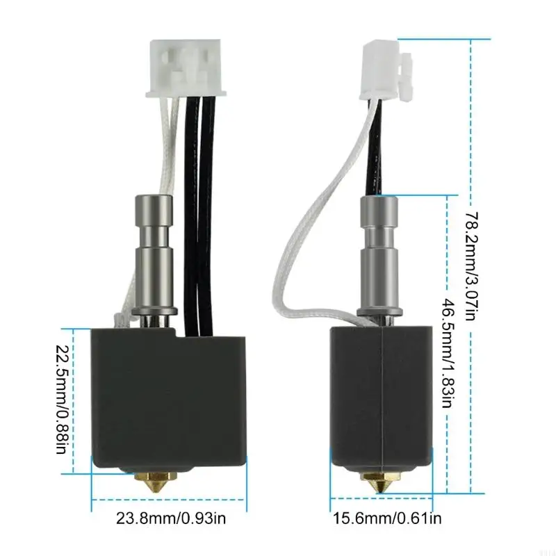W91A Haltbarkeit Messing S1C Extruder Hotend -Düse für Kobras1c -Drucker Effiziente Erwärmung schneller Vorheizenzeit für den