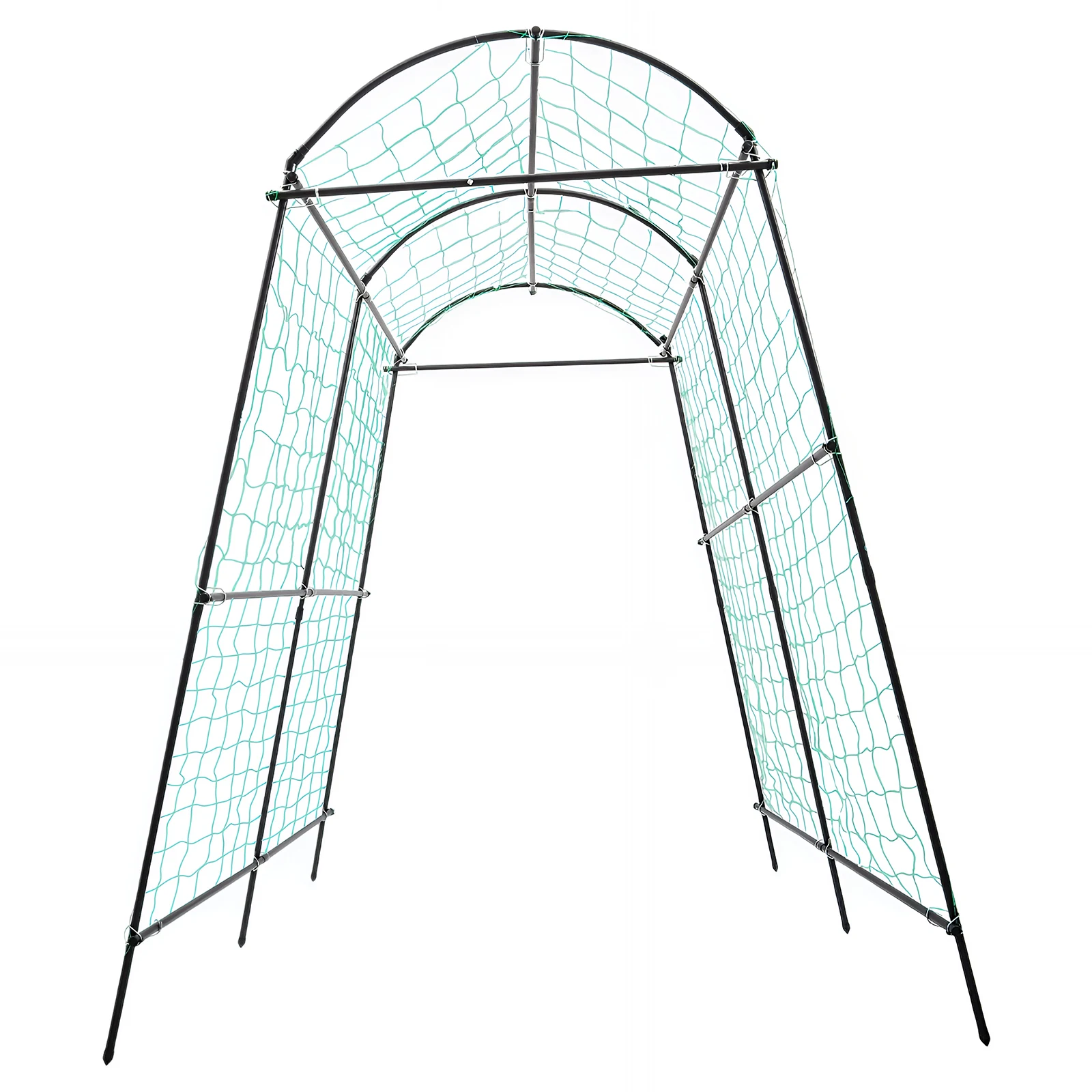 6*7,55ft Gartenrankgitter für Kletterpflanzen – Garten-Tunnelrankgitter aus Metall, gewölbter Gurkenständer mit Kletternetz für Erbsen und Rosen – Detail 10