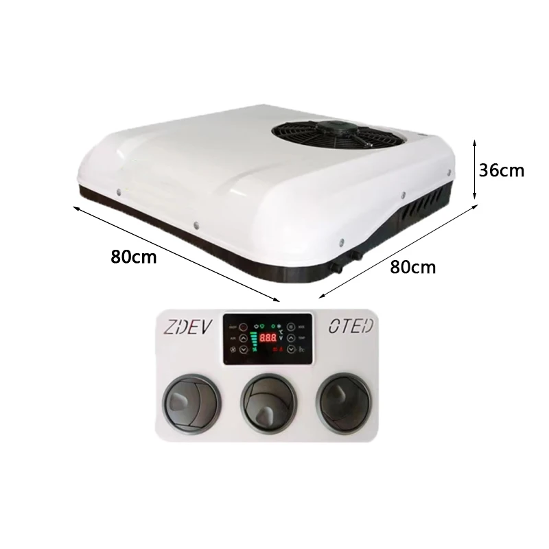 RV Rooftop Air Conditioner, 12V 24V DC Integrated Inverter Cooling System, R134a, for Motorhome Camper Van Caravan Travel