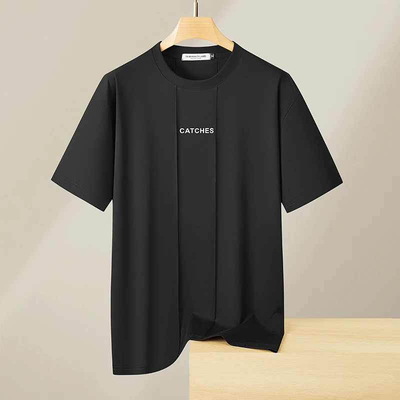 Luxury Man Plus Size Short Sleeved T-Shirt Printing Round Neck Korean-Style Youth Popular Summer New Tops Leisure Men's Clothing