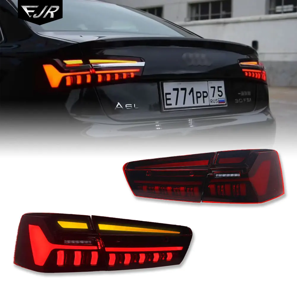 For Audi A6 A6L 2012-2015 LED Tail Lights Assembly Dynamic Turn signal Brake Driving Rear Taillight Car Trunk Lamp Accessories