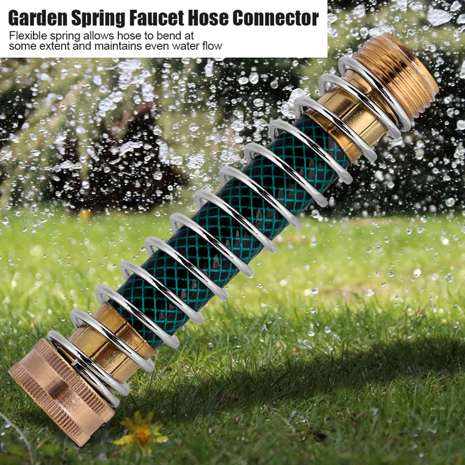 Garden Faucet Extension Hose Connector Spring Coil Kink Protector Irrigation Fitting Accessory Irrigation Fitting Kink Protector