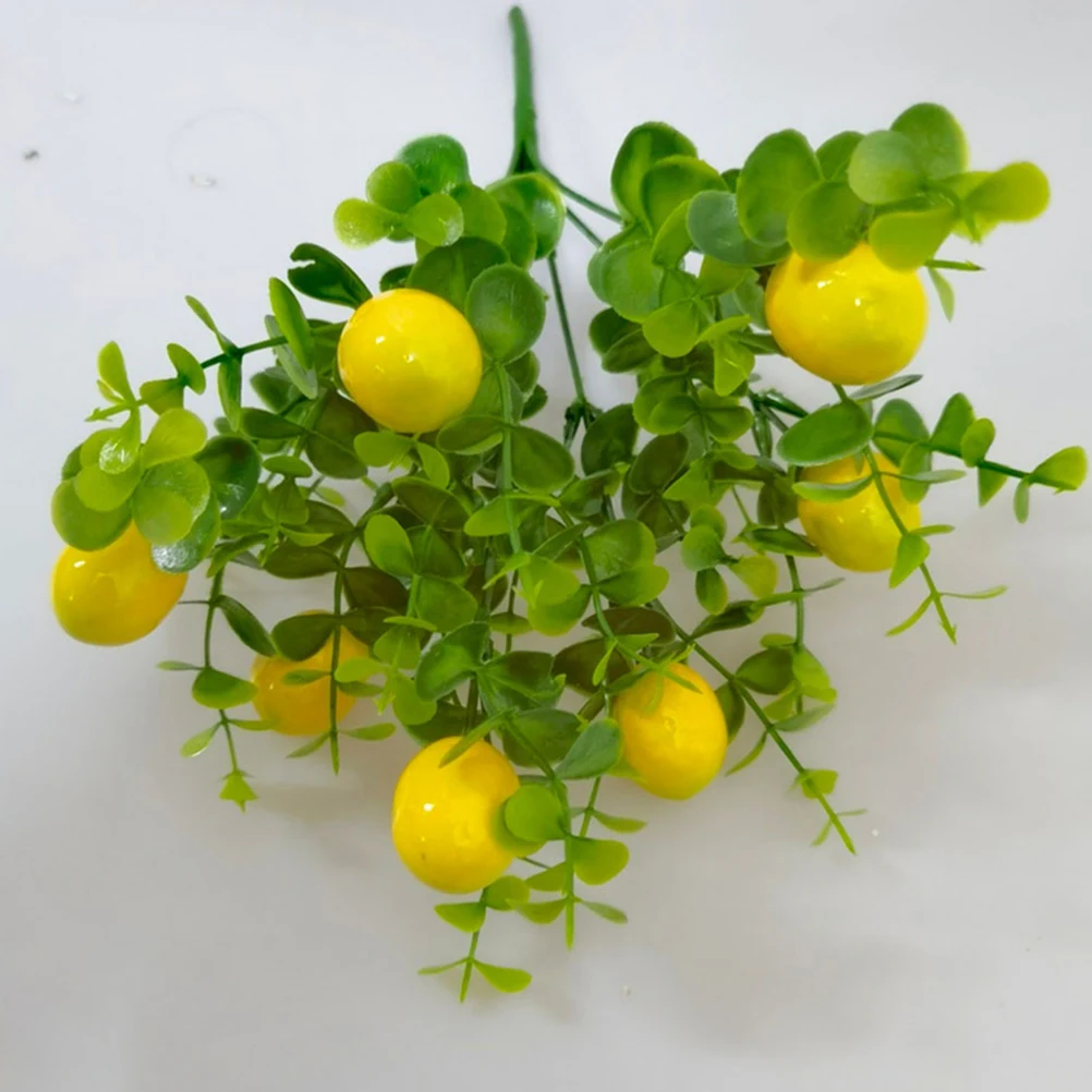 

3 Pcs Outdoor Simulated Eucalyptus Green Plant Plastic Artificial Fruit Branches