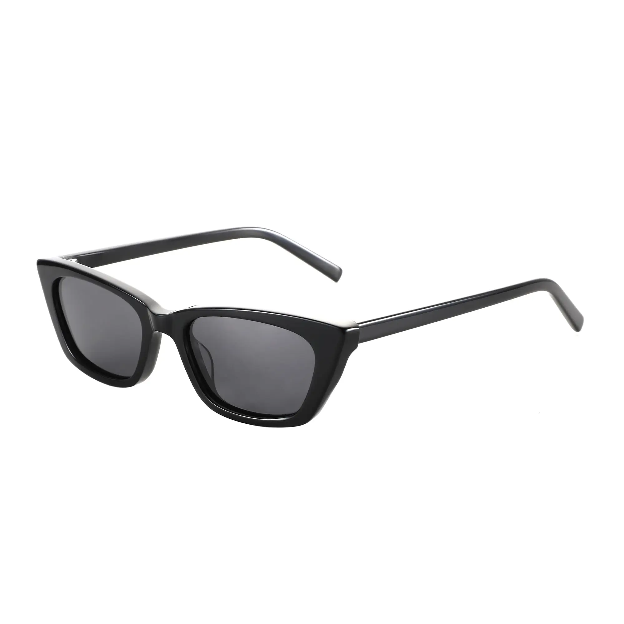 BLUEMOKY Modische Schmetterlings-Sonnenbrille aus Acetat mit schmalem Cat-Eye-Rahmen für Damen mit polarisierten UV400-Schutzgläsern, klassisch