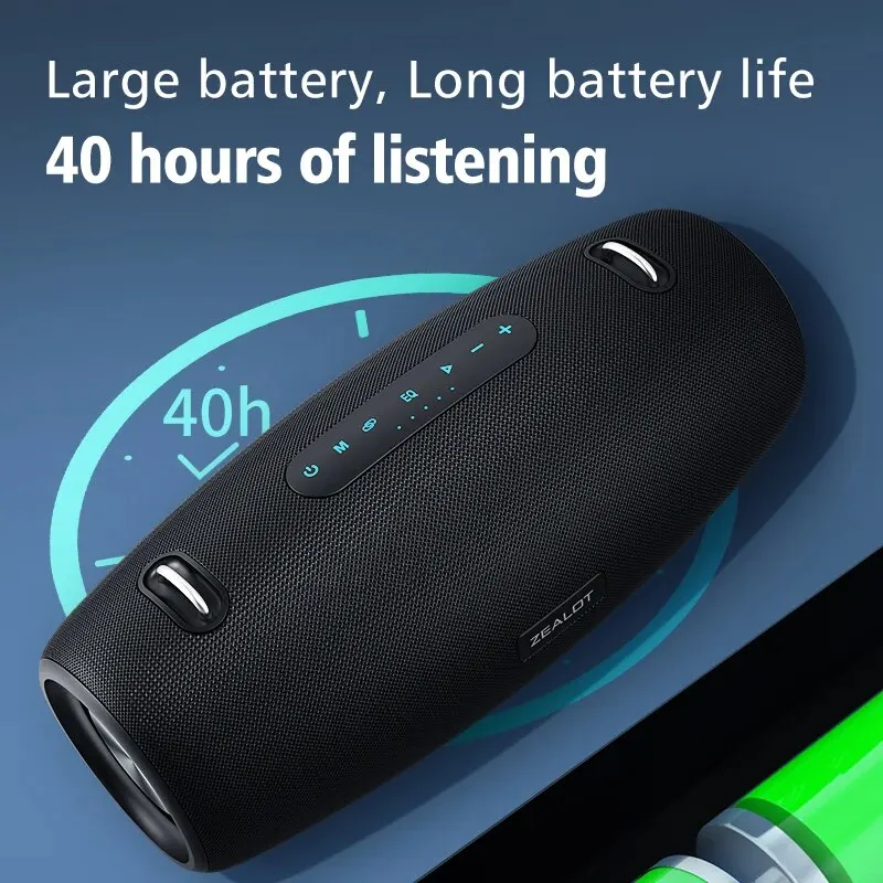 ZEALOT-S67 60W Portable Bluetooth Outdoor Party  Big Loud Speaker Excellent Bass Performace 3D Speaker view 5