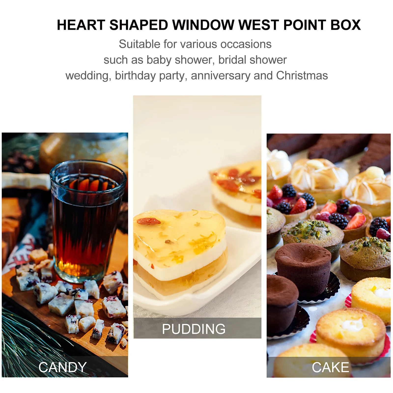 50Pcs Square Blister Box Food Grade Small Moon Cake Containers Waterproof Clear Baking Dessert Packaging Cupcake Boxes