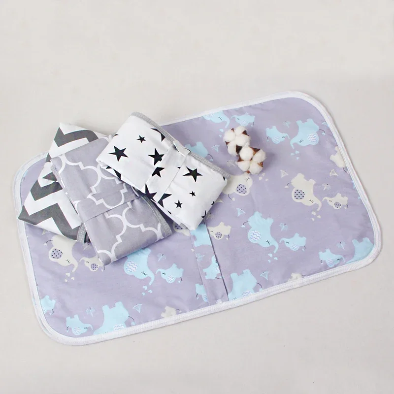 Newborn Baby Portable  Waterproof 60X37cm Changing Mat Infant Foldable Travel Changing Diaper Nappy Liners Pad