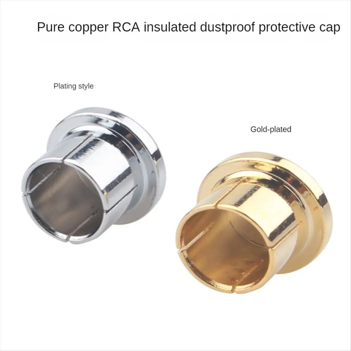 L77A 12Pcs Gold Plated Protection Cap Short Circuit Socket Phono Connector Shielding Socket Protect Cover,Gold