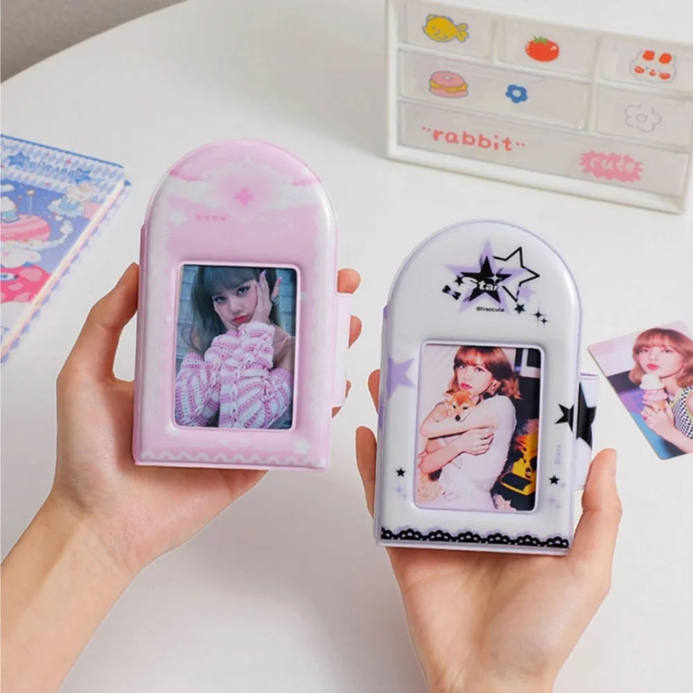 40 Pockets 3 inch Mini Photo Album Photo card Holder Star Chasing Album Collection Book Bus Card Student Card Case Girl's Gift