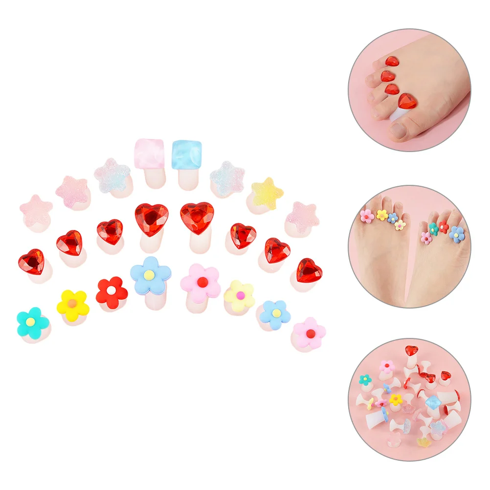 

24 Pcs Manicure Finger Splitter Nail Tools Toe Separators for Women Nails Polish Silica Gel Pedicure Spacers Toes