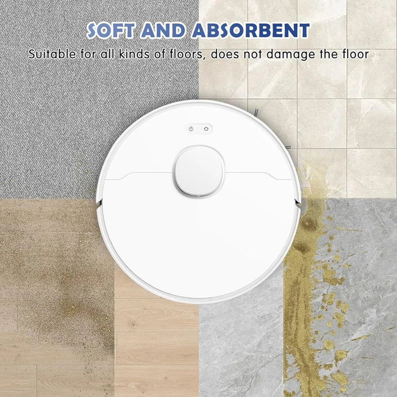 Fregona lavable para Robot aspirador, paquete de 10 mopas para Dreame L10s Ultra/L10s Pro Ultra/L20 Ultra/L10s Pro Ultra Heat/Xiaomi X10 +