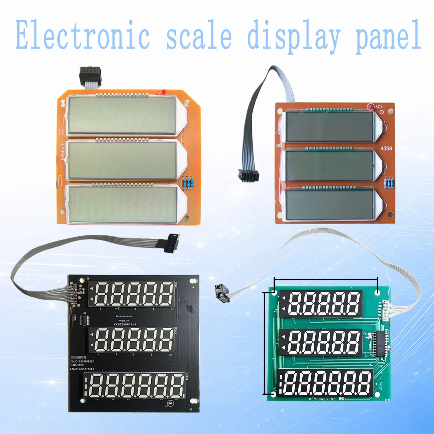 Electronic Scale Accessories Display Screen Circuit Board LED LCD Scarlet Letter Black Word Display, Made in China