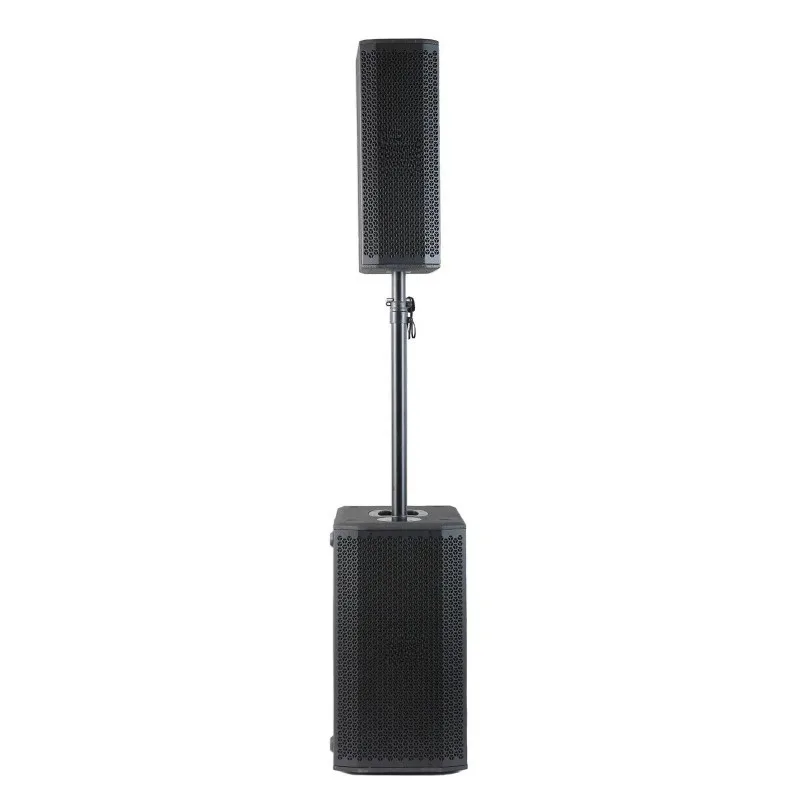 4000W Peak Audio Portable DJ Party Stage Sound Active Pro Column Speaker  Dual 10 Inch Subwoofer Home PA System