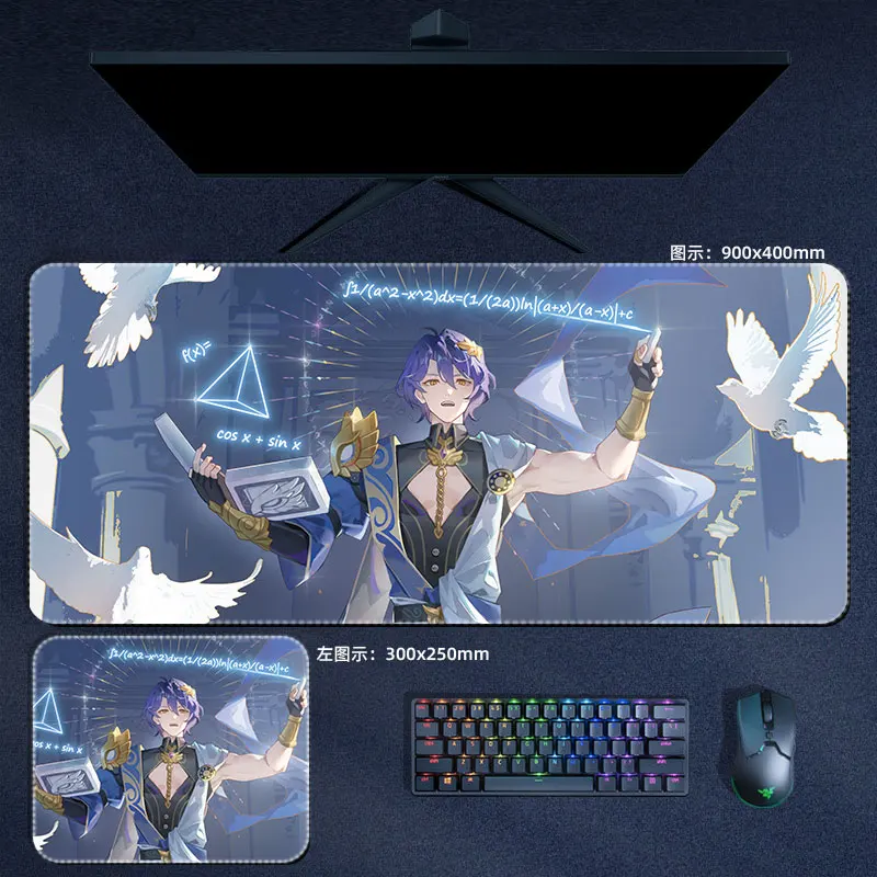 PC Game Dr Ratio Mouse Pad Honkai Star Rail Large Mousepad Computer Mouse Mat Keyboard Padding Anime Gaming Accessories Desk Mat